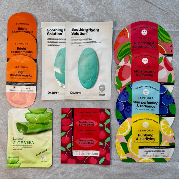 HP 🩵 Sheet Mask Bundle + Mini Sephora Puffer Tote: Dr.Jart+, Sephora Collection - Picture 2 of 9